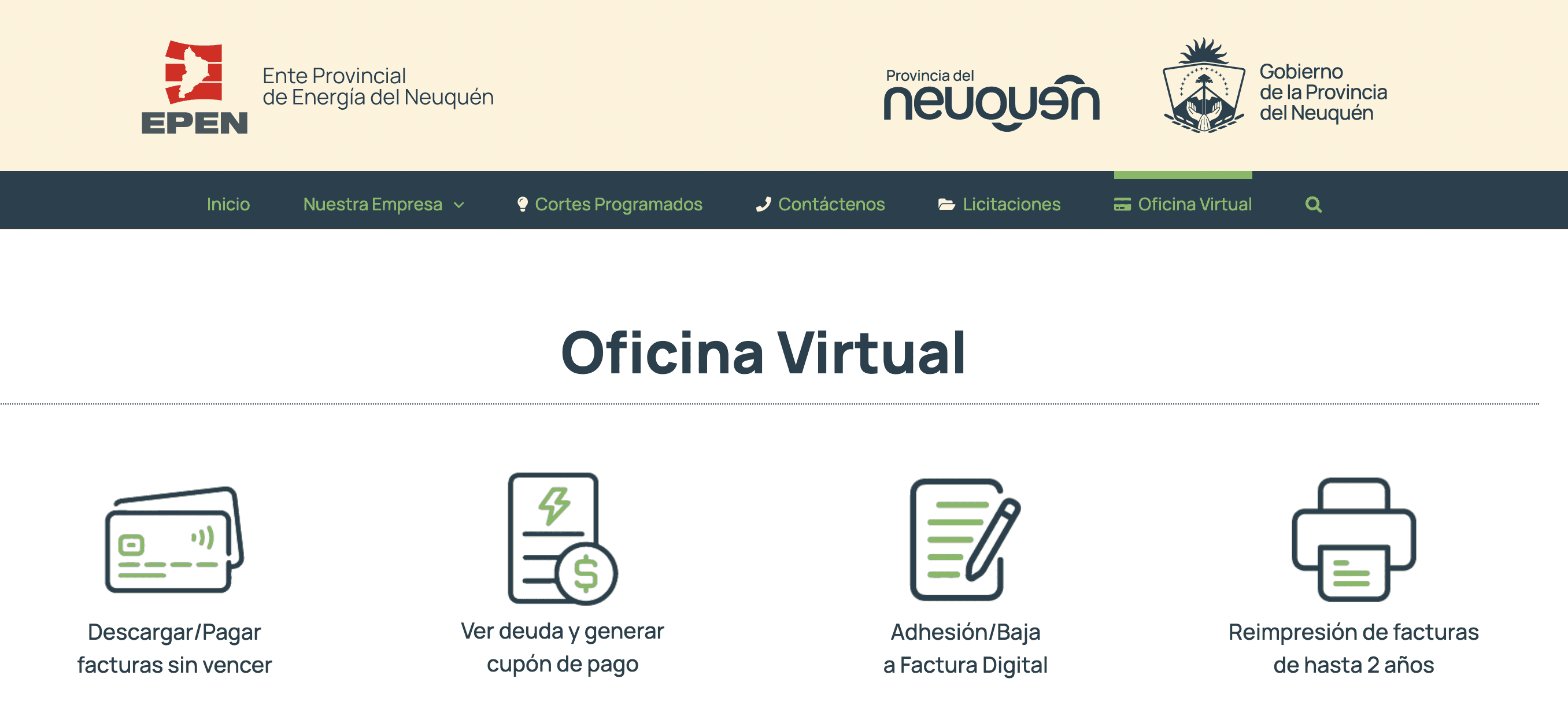 Oficina Virtual de EPEN