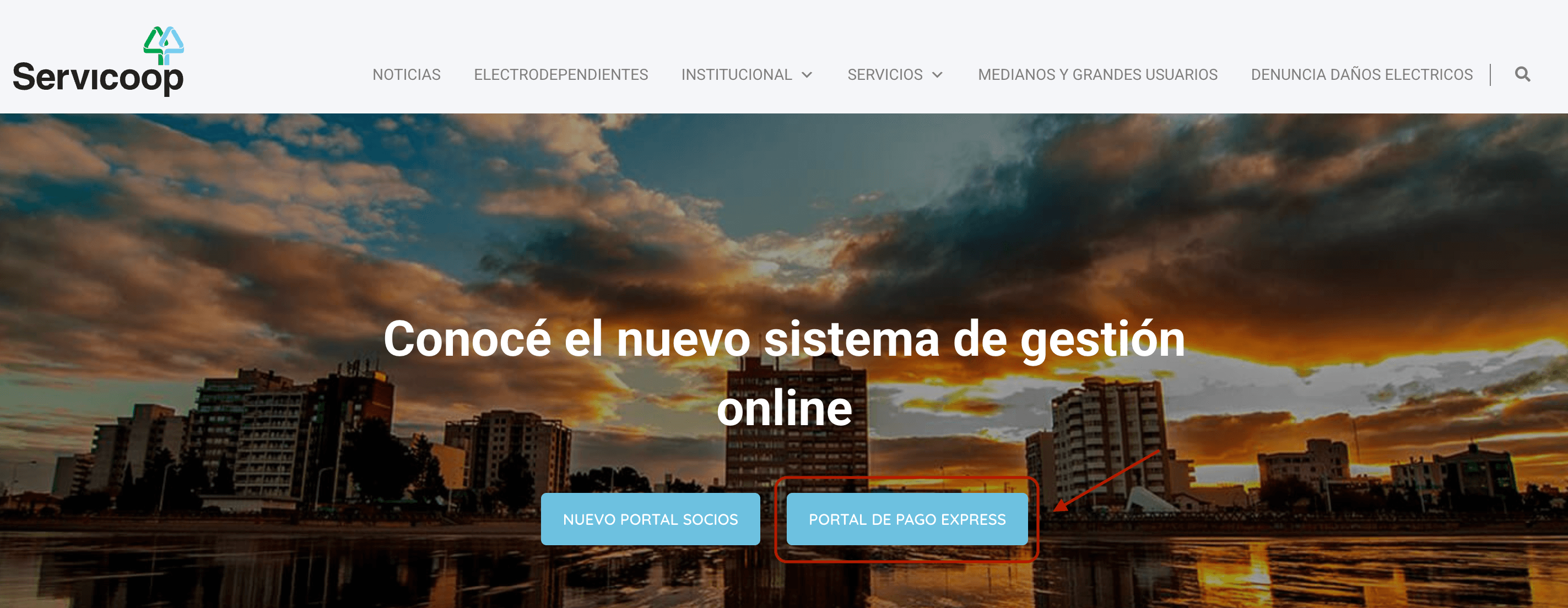 Portal de Pago Express de Servicoop