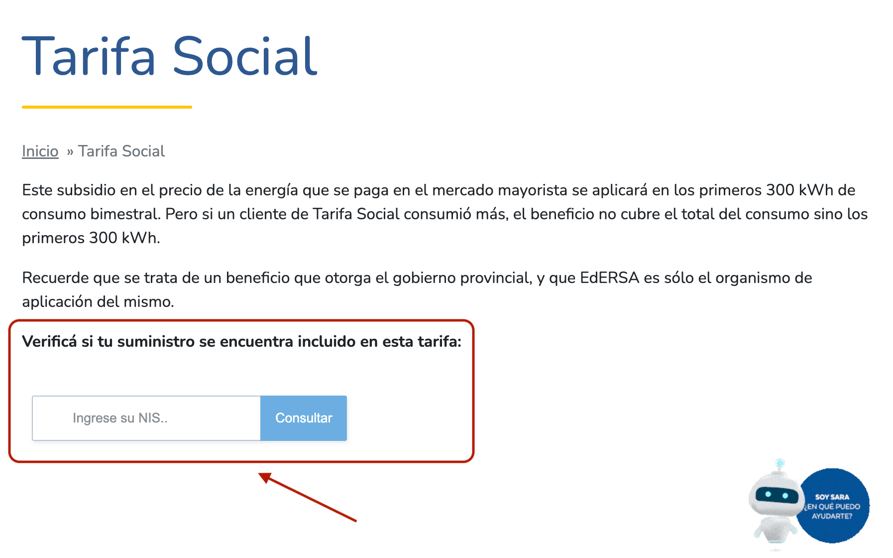 Subsidio de EDERSA