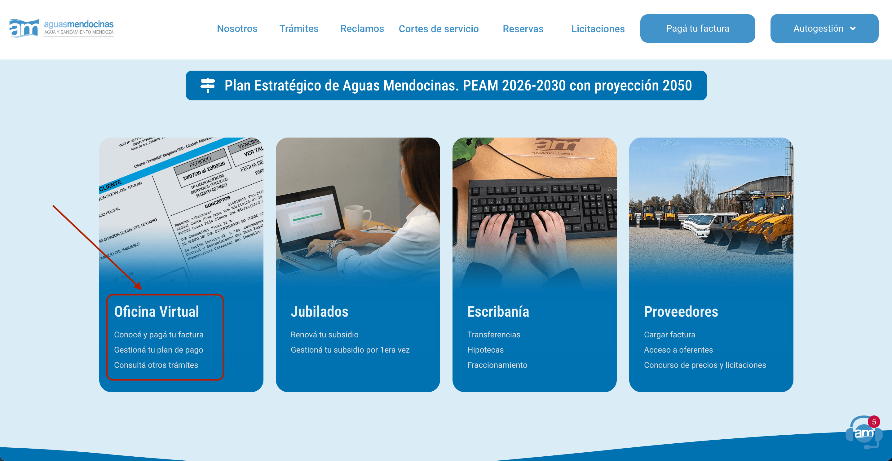Oficina Virtual de AYSAM