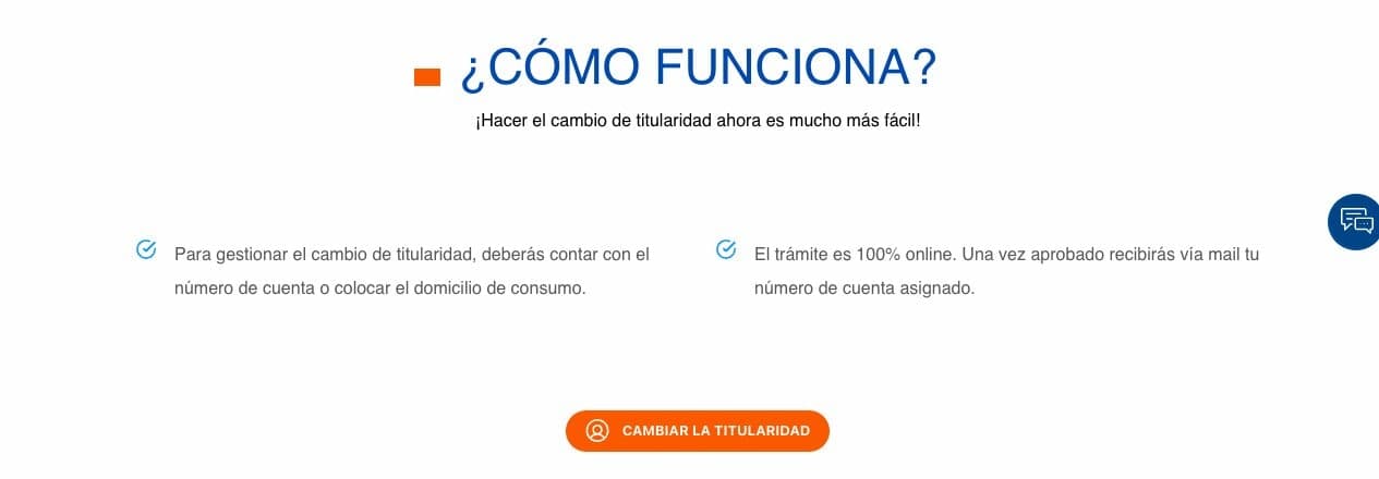 Bloque de Ecogas que explica el cambio de titularidad online y el dato necesario para iniciarlo.