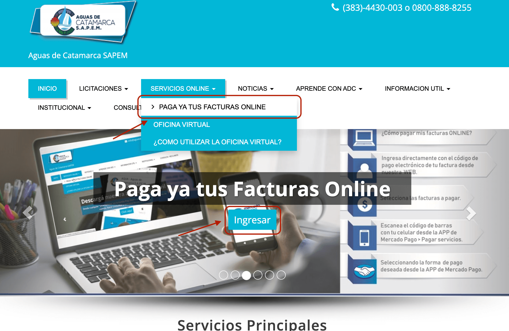Aguas de Catamarca Pago online con Paga YA