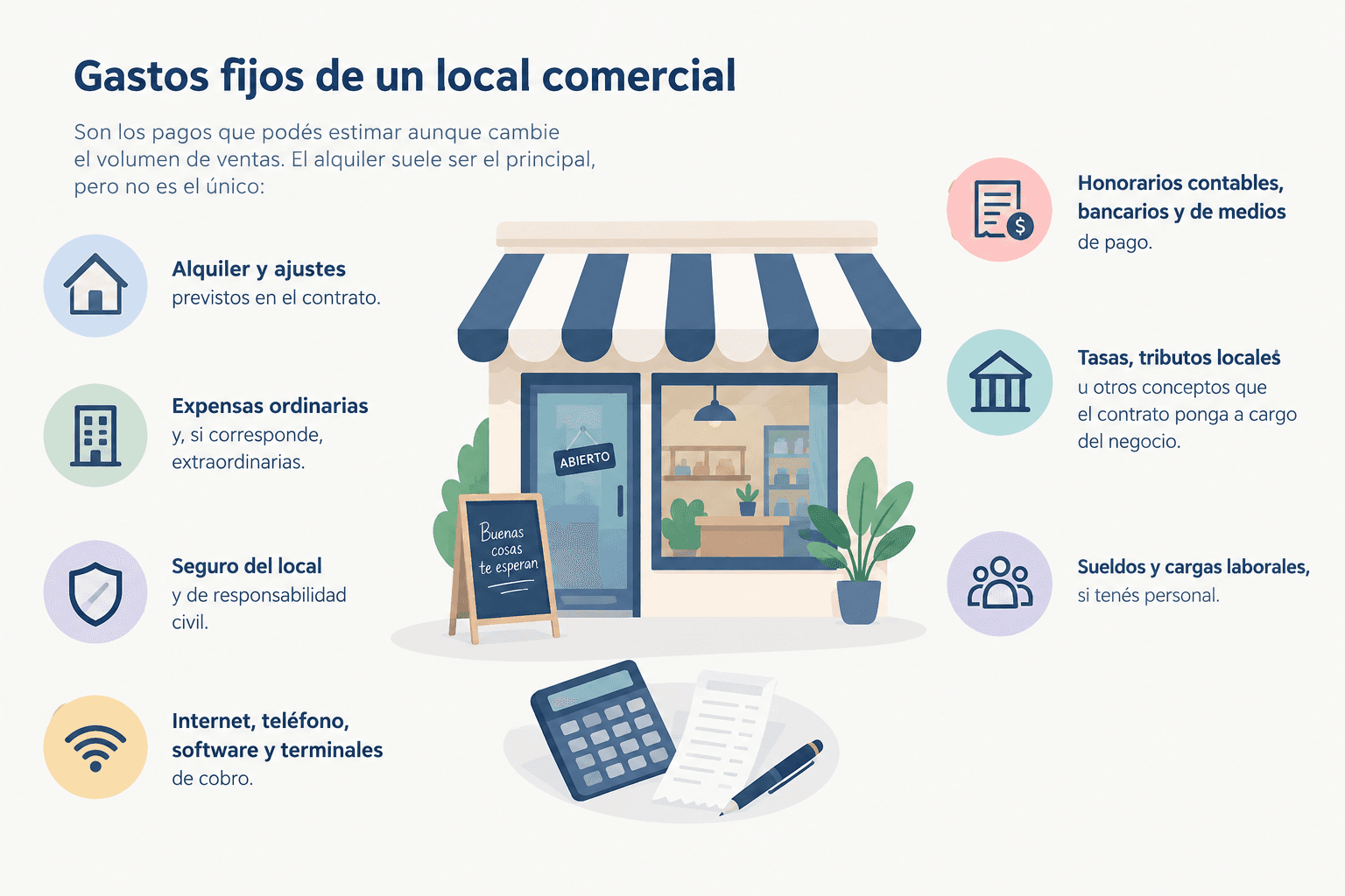 Gastos fijos de un local comercial