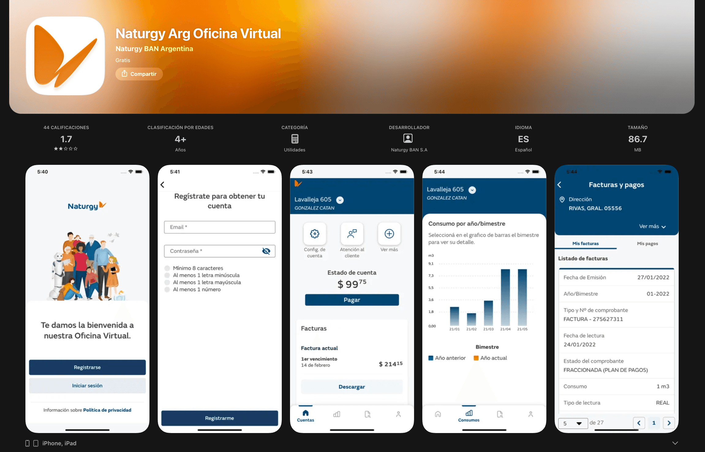 La app de Naturgy BAN App Store